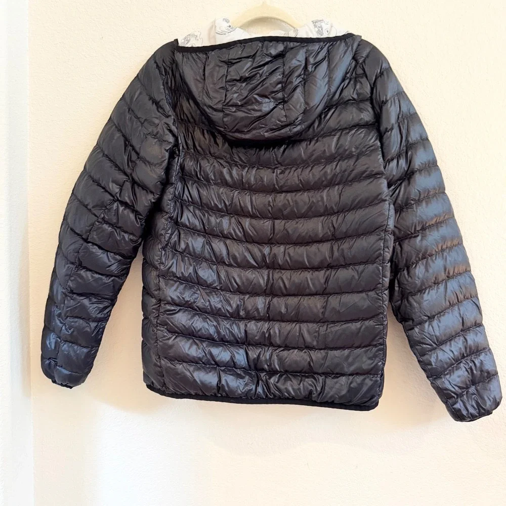 Uniqlo SPRZ NY Andy Warhol Ultra Light Down Jacket Black Mens Small Skull Print